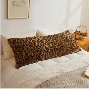 FLUFFY Leopard Print Body Pillow Cover